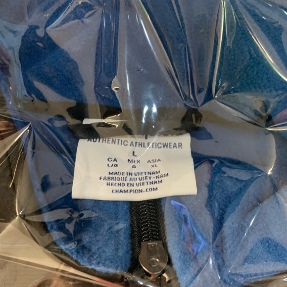 New Mens Champion Arctic Fleece Jacket Blue & Black - Picture 6 of 12